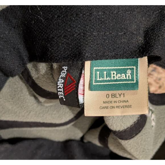 LL Bean Fleece Polartec Hat Mens L XL Green Cap Ear Flaps - Picture 7 of 8